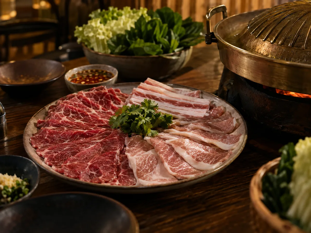 เนื้อใบพาย สันคอหมู และเบคอนสไลซ์สำหรับหมูกระทะ